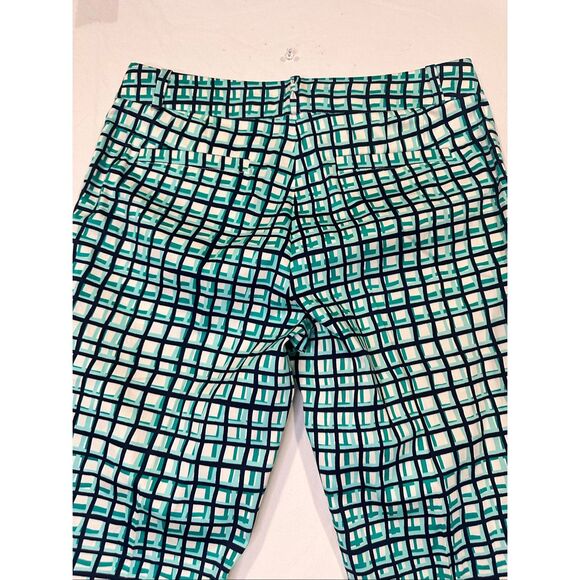 Kate Spade Breezeblock Green & Blue Pants, size 2 - Picture 8 of 9